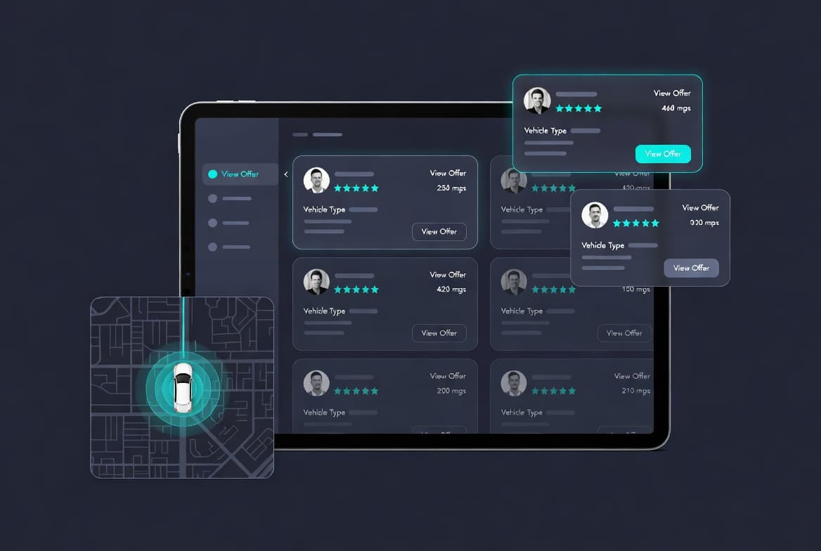 Live trip tracking and professional transport coordination